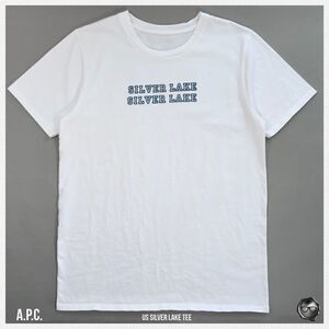A.P.C. SILVER LAKE T-SHIRT IN WHITE 2017 CAPSULE L.A. RARE MISPRINT UNISEX